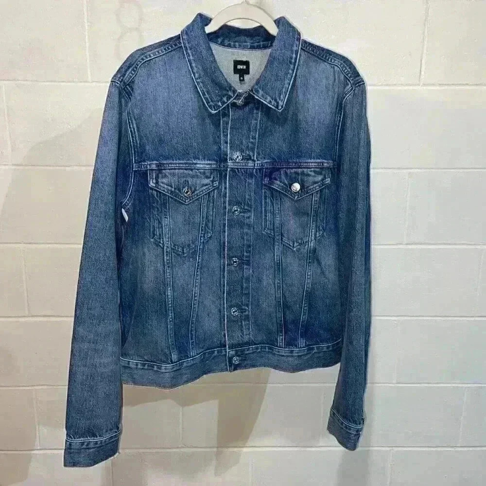 EDWIN Anthropologie Women's Clinton‎ Denim Jacket Epic 80s Streetwear NWT